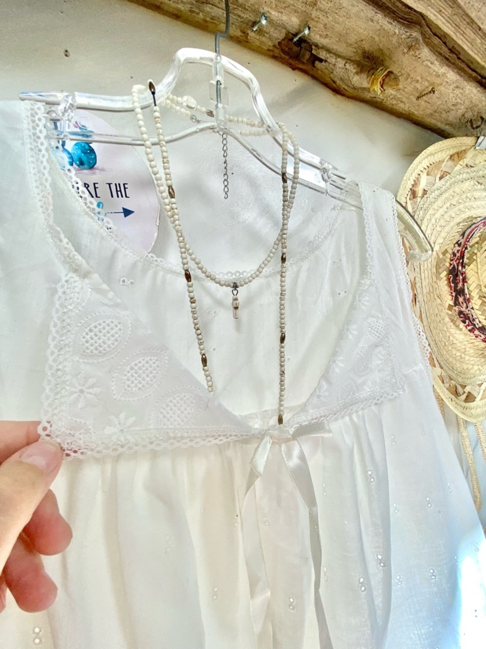 Prairie/victorian/farmhouse boho dress/gown w shabby chic peasant lounge vibe - Picture 8 of 11